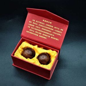 Boules Qi Gong de bois de Poirier Jaune