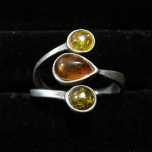 Bague Ambre et Argent