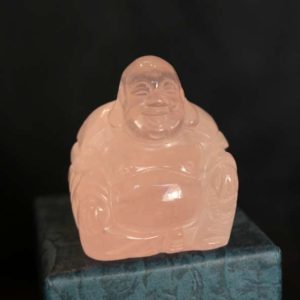 Bouddha en Quartz Rose