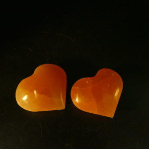 Cœur en Sélénite Orange