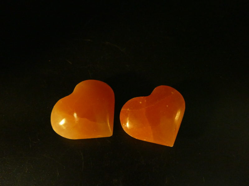 Cœur en Sélénite Orange