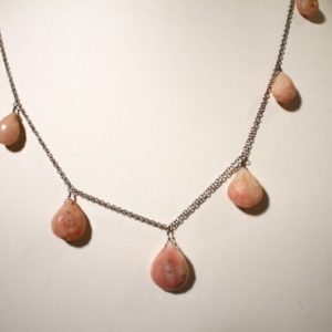 Collier Rhodocrosite Argent