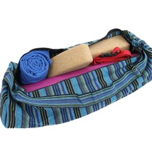 Sac Yoga Coton Bleu Rayé