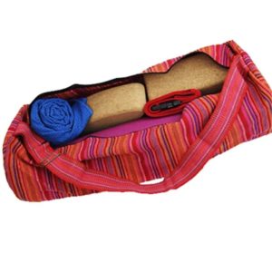 Sac Yoga Coton Rose Rayé