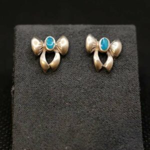 Boucles d'Oreilles Turquoise Nœud – Image 3