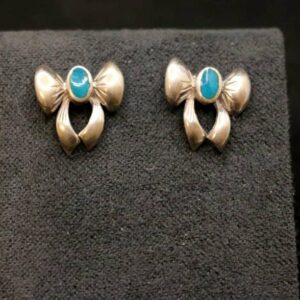 Boucles d'Oreilles Turquoise Nœud – Image 2
