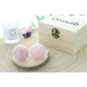 Boules Qi Gong Quartz Rose