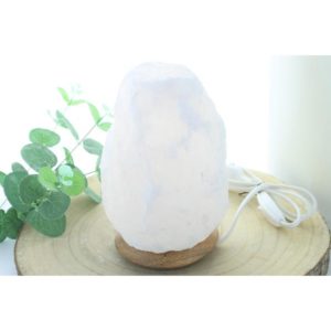 Lampe en Cristal de Sel Blanc
