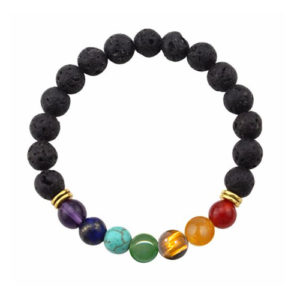 Bracelet Homme Pierre de Lave 7 chakras