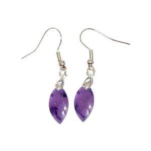Boucles d'Oreilles Améthyste Marquise