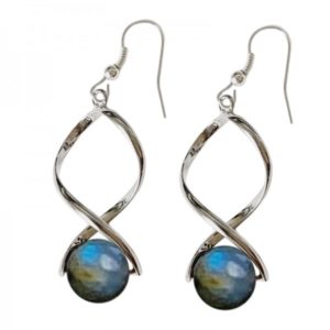 Boucles d'Oreilles Labradorite 10 mm
