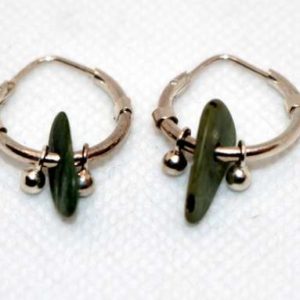 Boucles d'Oreille Créoles Vert d'Orezza