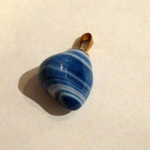 Pendentif Agate Bleue
