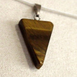 Pendentif Triangle Oeil de Tigre