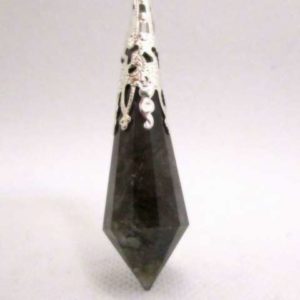 Pendule Hexagonal Argenté Labradorite – Image 2