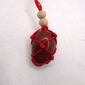 Collier en Corde Jaspe Rouge
