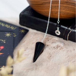 Pendule Cône Lisse  Obsidienne Noire