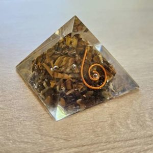 Mini Pyramide Orgone Oeil de Tigre