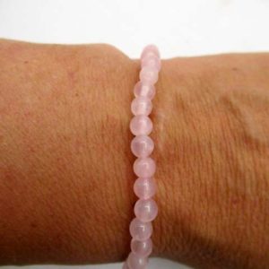 Bracelet Quartz Rose 4 mm
