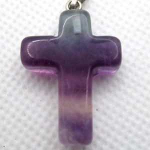 Pendentif Petite Croix Fluorite