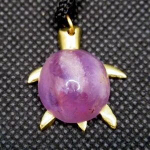 Pendentif Tortue Améthyste Chevron