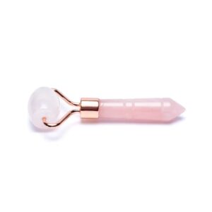 Rouleau de massage d'acupression Quartz Rose