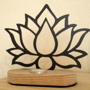 Ardoise Lotus Ajouré et bougeoir