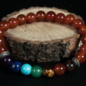 Bracelet Mâlâ Cornaline 7 chakras