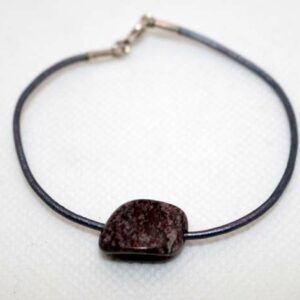 Bracelet Cuir Gris Perle de Rivière