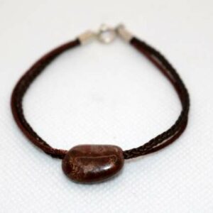 Bracelet Satin Tressé Rouge Porto