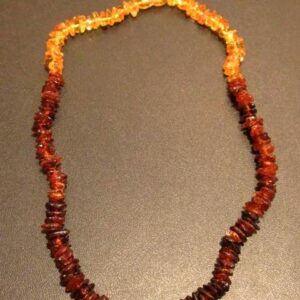 Collier Adulte Ambre Chips Bicolore
