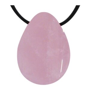 Galet percé Quartz Rose sur cordon