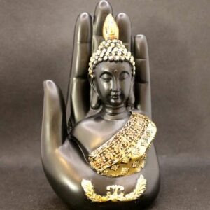 Bouddha dans main Noir