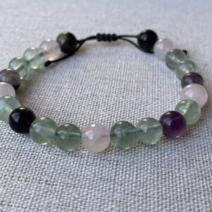 Bracelet Fluorine et Quartz Rose 