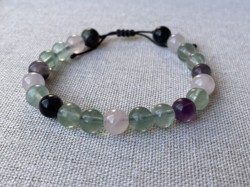 Bracelet Fluorine et Quartz Rose 