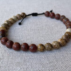 Bracelet Jaspe Brechique et Jaspe Paysage