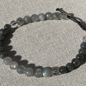 Bracelet Labradorite et Cristal de Roche