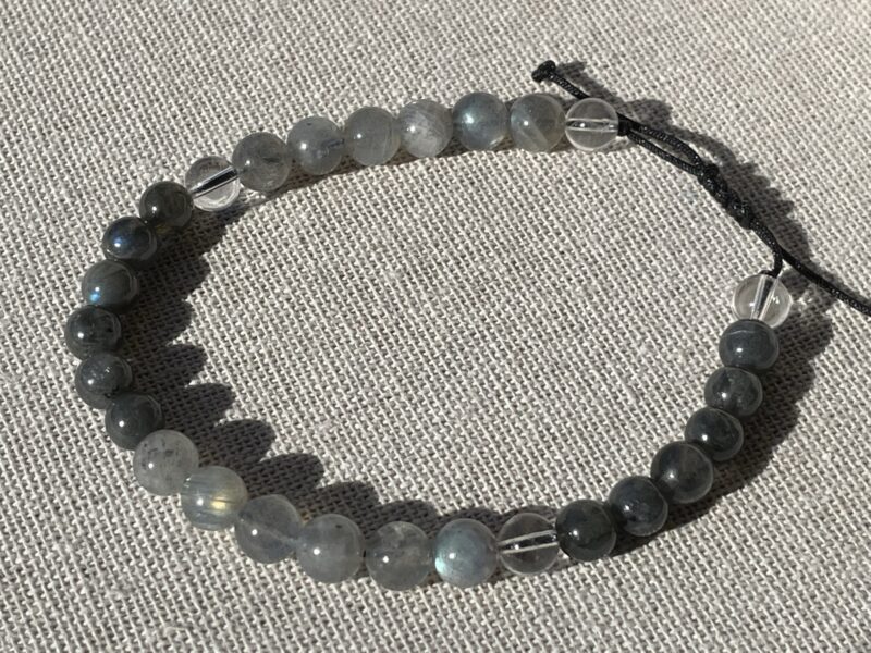 Bracelet Labradorite et Cristal de Roche