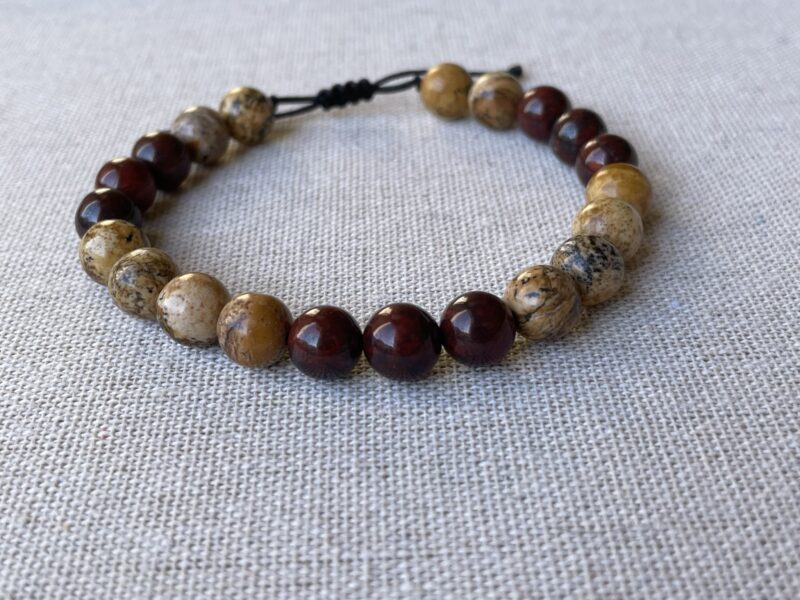 Bracelet Jaspe Paysage et Jaspe Brechique