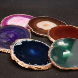 Dessous de verre Agate et Or