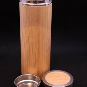 Tasse de voyage en bambou avec infuseur à thé – Image 2