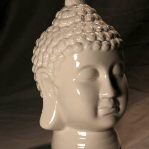 Tête Bouddha Céramique Blanche – Image 3