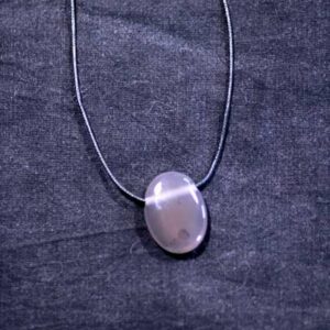 Collier Pierre ovale Agate Rubanée