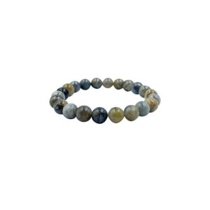 Bracelet Agate Feuille de Bambou 8 mm
