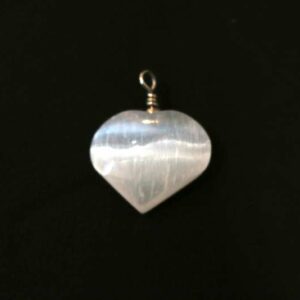 Pendentif coeur Sélénite – Image 2
