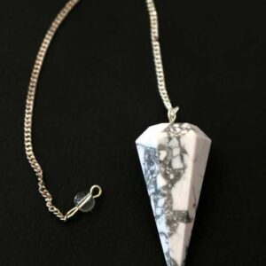 Pendule facetté Howlite