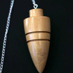 Pendule bois clair goutte strié