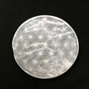 Rond Sélénite Fleur de Vie dorée – Image 2