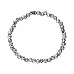 Bracelet Pierre de Lave argenté 4 mm