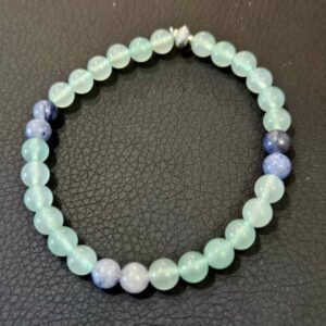 Bracelet  Aventurine Bleue et Aventurine Verte